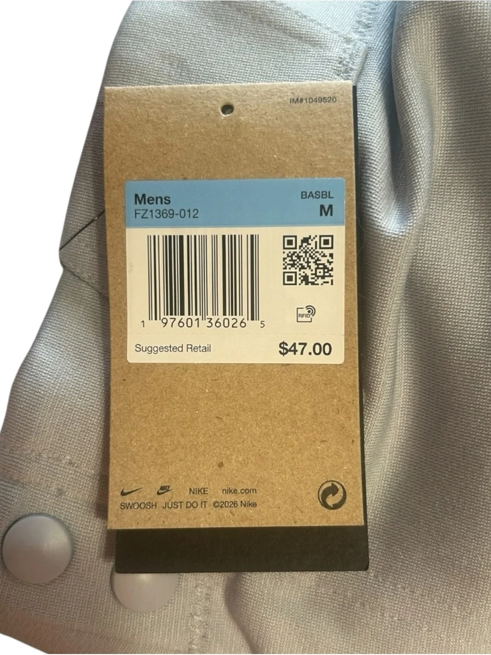 Men's Medium M Nike Vapor Select Gray Baseball Pants FZ1373-012 NEW NWT $47
